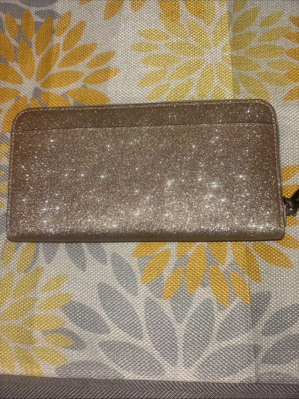 kate spade Glitter Zip-Around Wallet in Rose Gold Sparkle - Picture 3 of 5